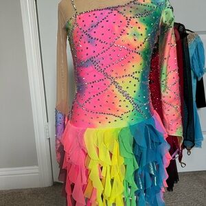 Rainbow figure skating Dress girls size 6